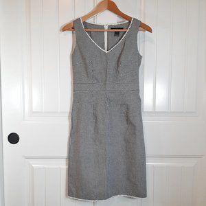 Moda International Retro Gingham Black & White Plaid Sleeveless Pencil Dress 2